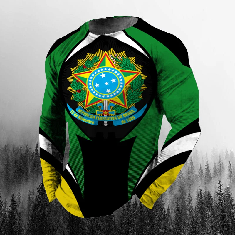 Vintage Brazilian Flag 3D Prin - Vintage Fashion Enthusiasts ulasan dan harga